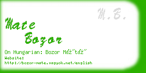 mate bozor business card